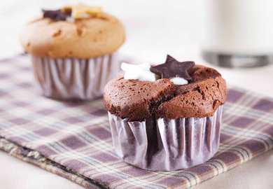 Recette de cupcake au chocolat de blé entier entier rapide et facile Recette Indienne Traditionnelle