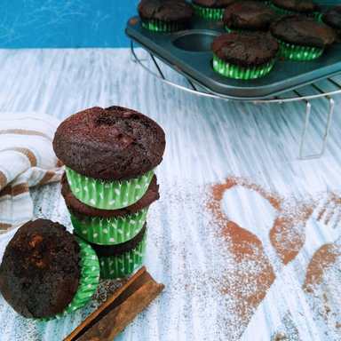 Recette de cupcakes à la cannelle au chocolat de blé entier Recette Indienne Traditionnelle