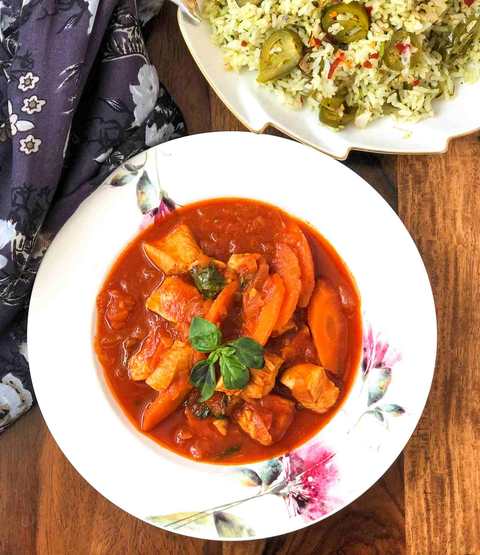 Recette de curry au poulet au basilic tomate Recette Indienne Traditionnelle