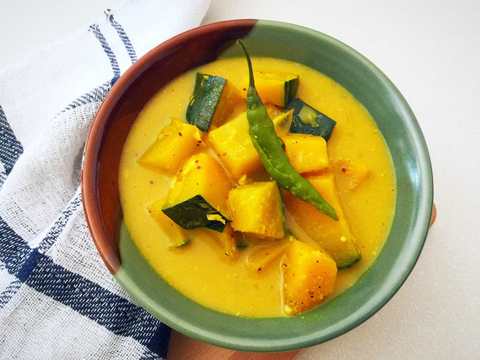 Recette de curry de citrouille sri-lankaise – pas d’huile Recette Indienne Traditionnelle