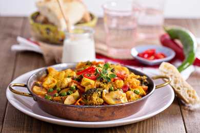 Recette de curry de tofu et de légumes à la citronnelle Recette Indienne Traditionnelle