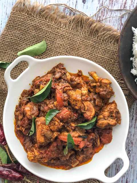 Recette du rôti de poulet Kerala Recette Indienne Traditionnelle