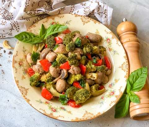 Recette épicée des champignons et du brocoli Stirez la recette aromatisée avec tandoori mayo Recette Indienne Traditionnelle