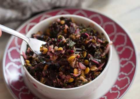 Recette des épinards Lentille - Red Amarnath avec Tour Dal Recette Indienne Traditionnelle