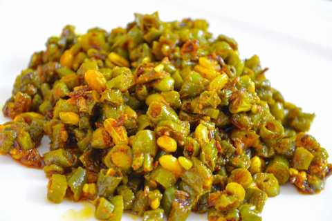 Recette de feeds de haricots verts Recette Indienne Traditionnelle