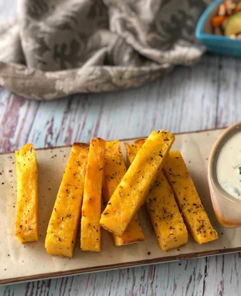 Recette de frites Polentas au four Recette Indienne Traditionnelle