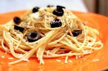 Recette de fromage et de spaghetti olive Recette Indienne Traditionnelle