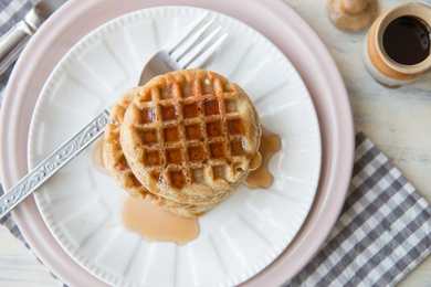 Recette de gaufres de vanille de blé de blé entier Recette Indienne Traditionnelle