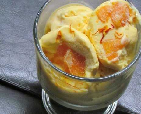 Recette de glace de la mangue safran Recette Indienne Traditionnelle