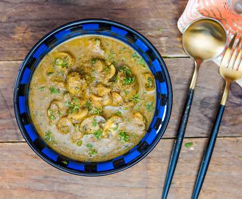 Recette de Goan Champignon Xacuti Recette Indienne Traditionnelle