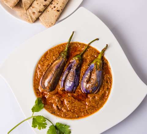 Recette Gutti Vankaya - Andhra Style Farci Brinjal Recette Indienne Traditionnelle