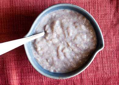 Recette Kanji Kanji Ragi Oatmeal - Recette de porridge diabétique sain Recette Indienne Traditionnelle