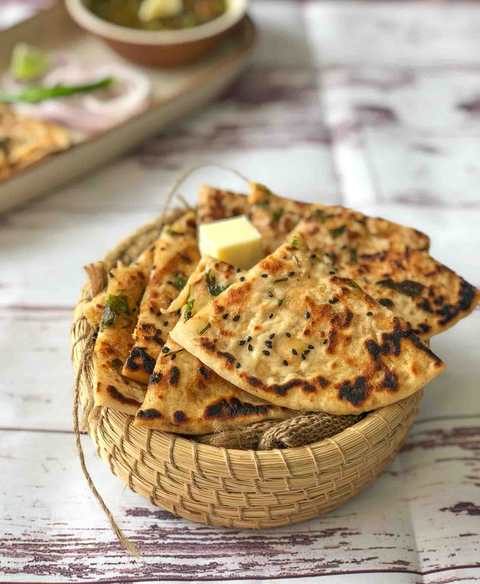 Recette de Kulcha farcie au fromage de poulet Recette Indienne Traditionnelle