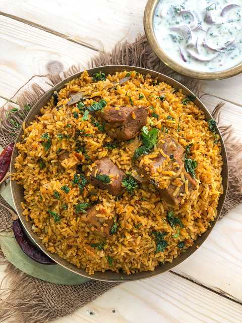 Recette de Laal Maas Biryani Recette Indienne Traditionnelle