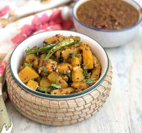 Recette de légumes de citrouille ACHARI Recette Indienne Traditionnelle