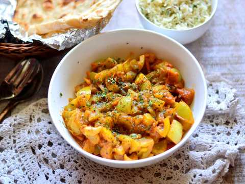 Recette de légumes de tomates vertes - Curry de tomates crues Recette Indienne Traditionnelle