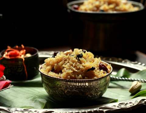 Recette Maharashtrian Narali Bhaat (riz coco sucré) Recette Indienne Traditionnelle