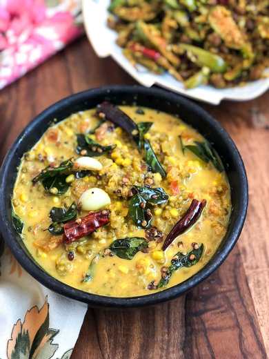 Recette Mangalorean Padengi Gassi - Curry Green Moong Dal Recette Indienne Traditionnelle