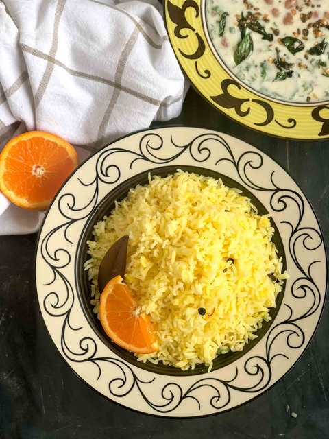 Recette de Narangi Pulao - Riz aromatisé à orange Recette Indienne Traditionnelle