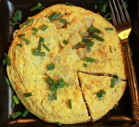 Recette d’omelette espagnole (Tortilla Espanola) Recette Indienne Traditionnelle