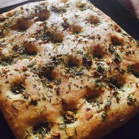 Recette de pain de focaccia hermétique Recette Indienne Traditionnelle