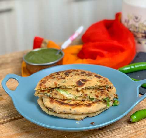 Recette de paratha de fromage de piment Recette Indienne Traditionnelle