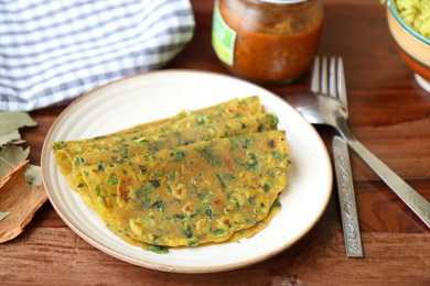 Recette de la paratha de Hara Dhania Recette Indienne Traditionnelle