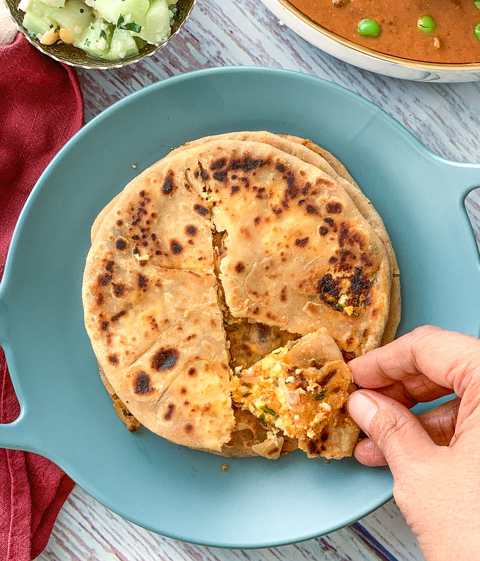 Recette de paratha de paneer oignon Recette Indienne Traditionnelle