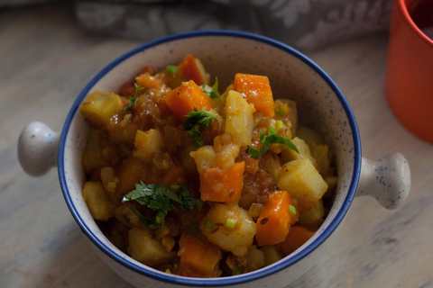 Recette de patate douce et de carotte Sabzi Recette Indienne Traditionnelle