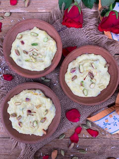 Recette de pistache Safran Pistachio Firni Recette Indienne Traditionnelle