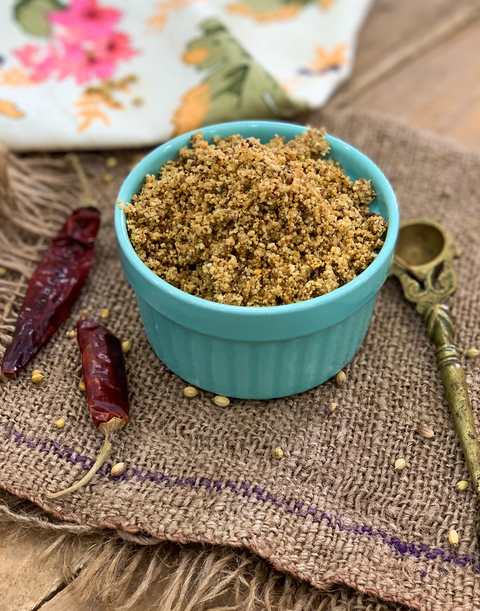 Recette de podi chutney de cacahuète Recette Indienne Traditionnelle