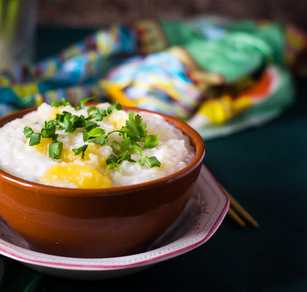 Recette de porridge de riz salée chinois avec citrouille Recette Indienne Traditionnelle