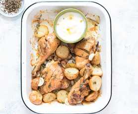 Recette de poulet au four et de pommes de terre au four libanais Recette Indienne Traditionnelle