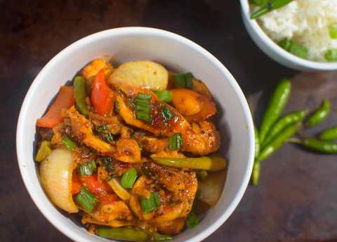 Recette de poulet chinois chinois paniqué Recette Indienne Traditionnelle