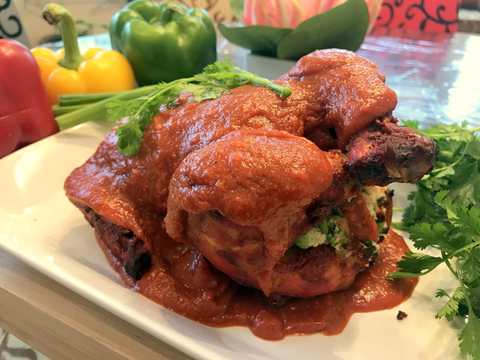 Recette de poulet farci avec des légumes mélangés Recette Indienne Traditionnelle