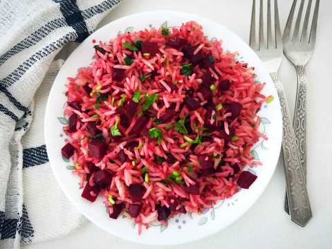 Recette de Pulao de Beetroot rapide Recette Indienne Traditionnelle