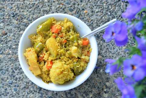 Recette Pulao de riz brun et de légumes de quinoa Recette Indienne Traditionnelle