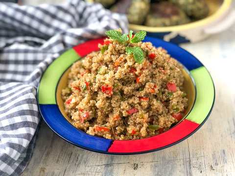 Recette de quinoa poivrotte rôtie Recette Indienne Traditionnelle