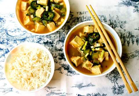 Recette de ragoût coréen avec tofu et légumes Recette Indienne Traditionnelle