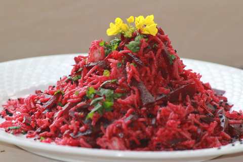 Recette de riz à la beetroot de graines de nigella Recette Indienne Traditionnelle