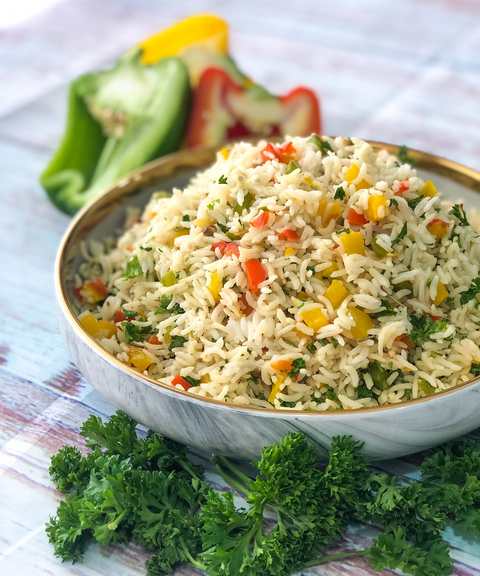 Recette de riz de poivron et de persil – recette de riz de poivron et de parsley Recette Indienne Traditionnelle