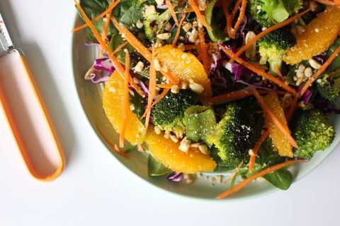 Recette de salade d’Asie de brocoli orange Recette Indienne Traditionnelle