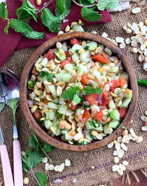 Recette de salade de concombre de cacahuètes Recette Indienne Traditionnelle