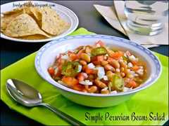 Recette de salade de haricots simples et péruviens (Mayocoba) Recette Indienne Traditionnelle