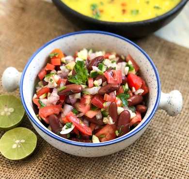 Recette de salade de mangue de style frais de style mexicain Rajma Recette Indienne Traditionnelle