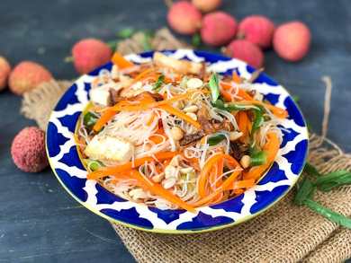 Recette de salade de nouilles de riz vietnamien Recette Indienne Traditionnelle
