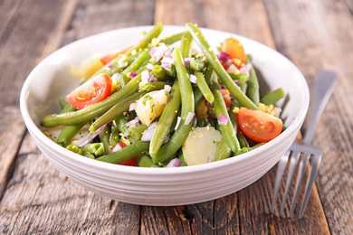 Recette de salade de pommes de terre douce et de haricots verts Recette Indienne Traditionnelle