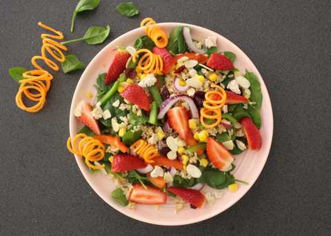 Recette de salade de riz brun en bonne santé Recette Indienne Traditionnelle