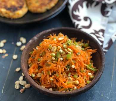 Recette de la salade Satvik Crotrot Saute - Pas d'oignon Pas d'ail Recette Indienne Traditionnelle