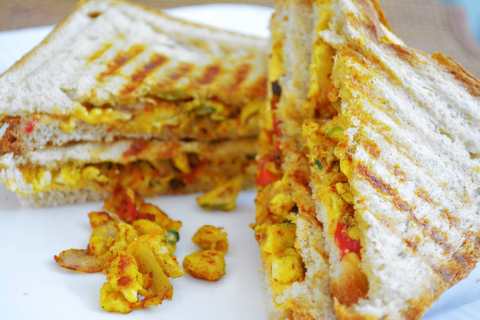 Recette de sandwich au fromage de Masala Bhurji Recette Indienne Traditionnelle